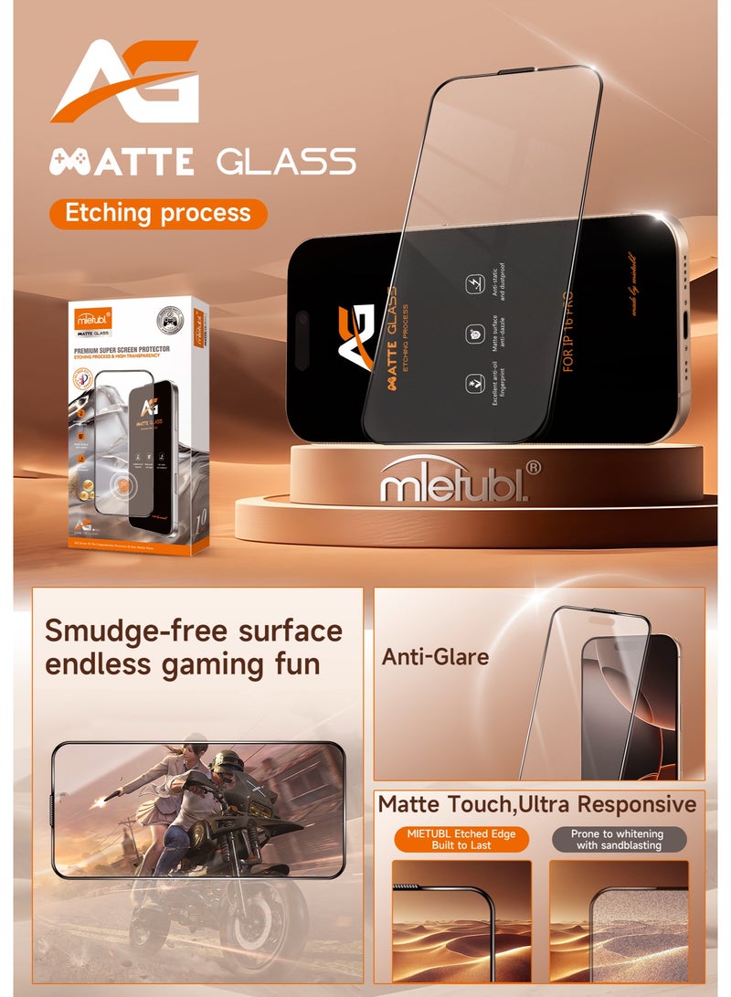 mietubl AG Matte Tempered Glass Screen Protector for iPhone 17, Anti Reflection, Anti Fingerprint, Clear, 2026 Upgraded - Image 4